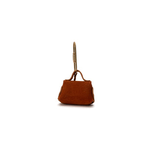 The Mini Bag Leather Charm Old Brass