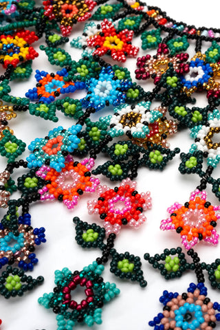 Multicolor Beaded Flower Necklaces 2