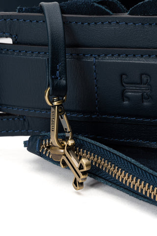 The Interlocking Leather Bag Blue 4