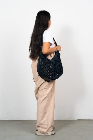 The Interlocking Leather Bag Blue 6