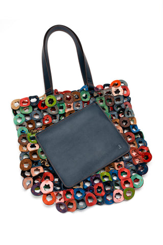 The Waste Leather Tote Bag Multicolor 5