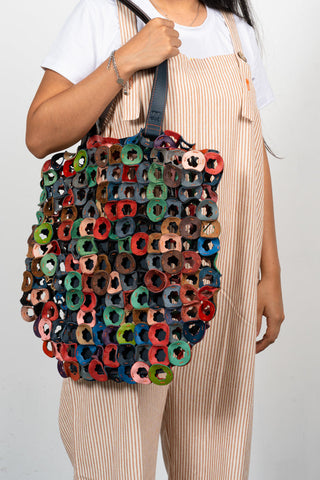 The Waste Leather Tote Bag Multicolor 7