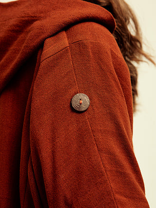 The Tacaná Hooded Shirt - Torched Orange