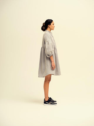 The Agua Dress - Upcycled Raw Gray