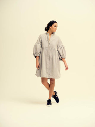 The Agua Dress - Upcycled Raw Gray
