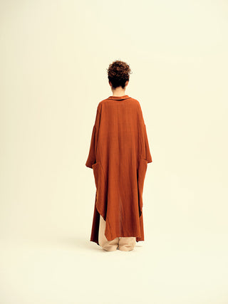The Fuego Sleeved Shawl Torched Orange 3