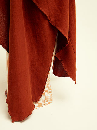 The Fuego Sleeved Shawl - Torched Orange