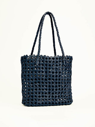 The Nudo Tote - Blue Leather